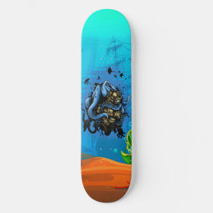 Unglücklicher Tiefsee-Oktopus-Taucher-Ozeanleben Skateboard