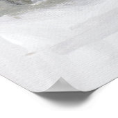 Unglückliches Design der Schneekatze Kunstmalerei Poster (Ecke)