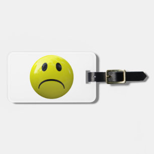unglückliches Gesicht Emoji Gepäckanhänger