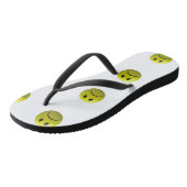 unglückliches Gesicht Emoji Sandalen Schuhe Flip F (Schrägansicht)
