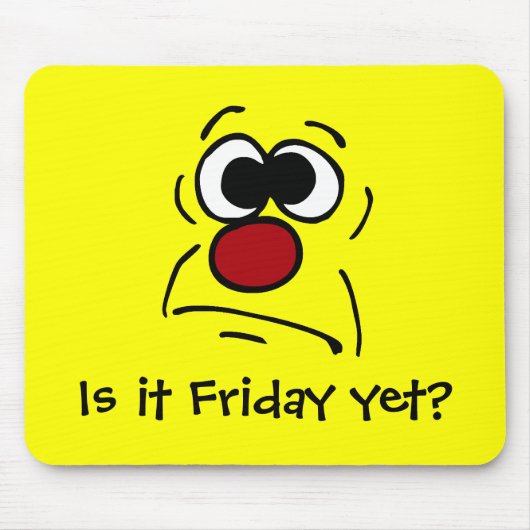 Unglückliches Gesicht Grumpey Mousepad (Vorne)