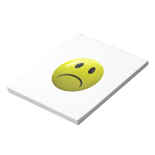 unglückliches Gesicht Notizblock (Rotiert)