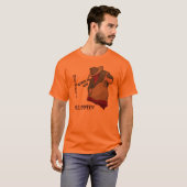 Unglückliches Halloween-Orangen-Shirt T-Shirt (Vorne ganz)
