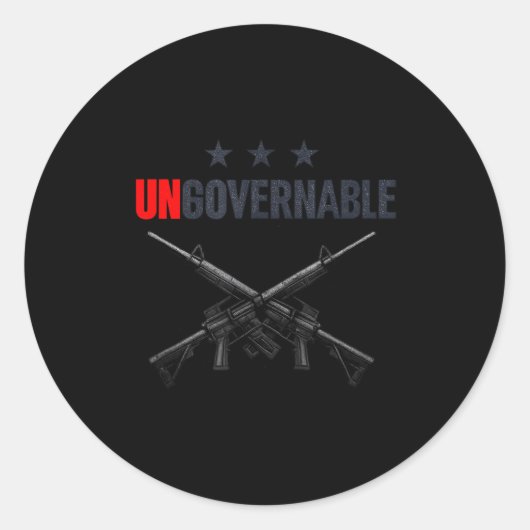 Ungovernable Shirts  Runder Aufkleber (Vorderseite)