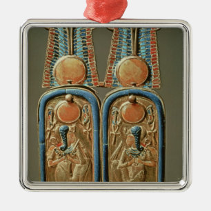 Unguentkasten in der Form eines Doppelten Silbernes Ornament