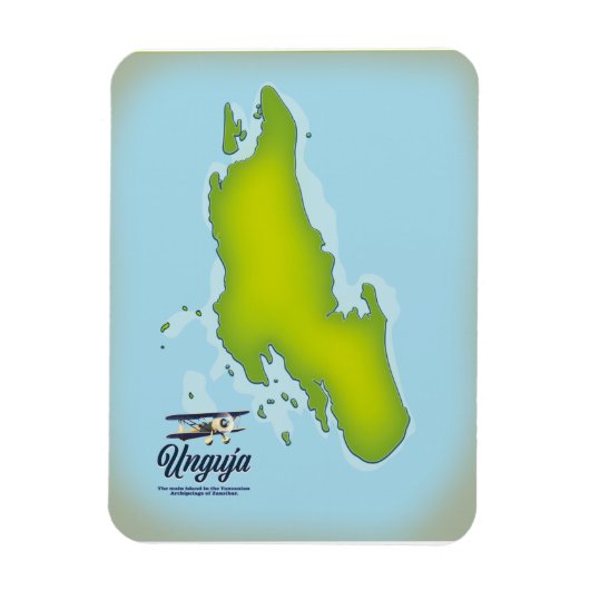 Unguja Island Reiseplan Magnet (Vertikal)