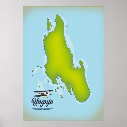 Unguja Island Reiseplan Poster (Vorne)