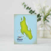 Unguja Island Reiseplan Postkarte (Stehend Vorderseite)
