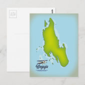 Unguja Island Reiseplan Postkarte (Vorne/Hinten)