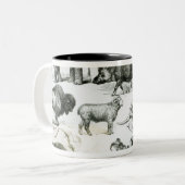 Ungulata oder Huftiere Zweifarbige Tasse (Vorderseite Links)