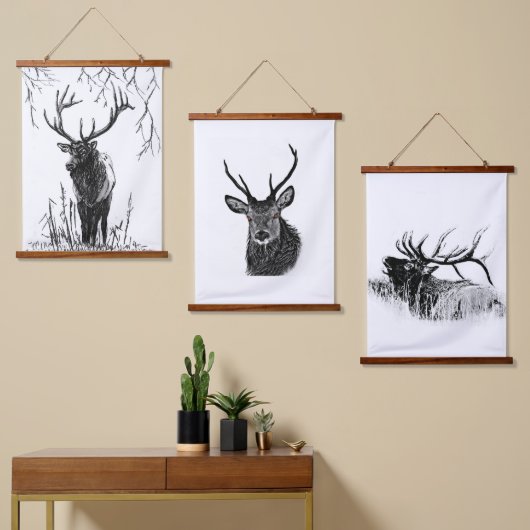 Ungulati Wandteppich Mit Holzrahmen (Asymmetrisch)