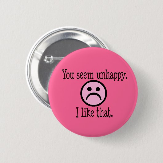 Unhappiness Button (Vorne & Hinten)