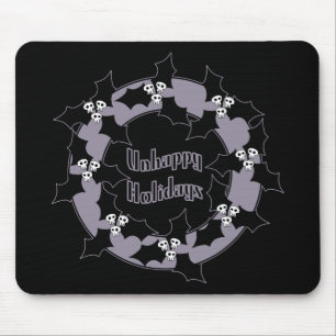 Unhappy Holiday Wreath Mousepad