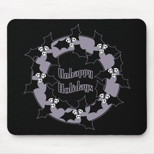 Unhappy Holiday Wreath Mousepad (Vorne)