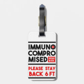 Unheilbar gefährdete Hochrisiko-Mobilitätsförderta Gepäckanhänger (Rückseite vertikal)