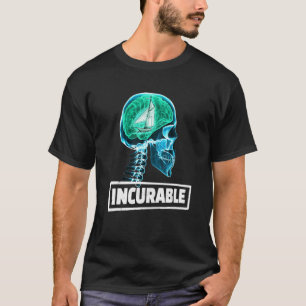 Unheilbarer Segelbootkapitän Totenkopf Röntgen Ski T-Shirt