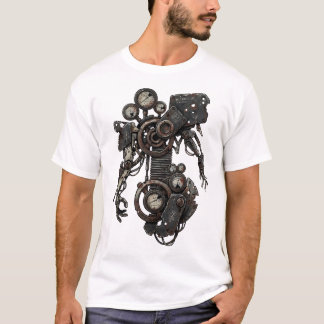 Unheilige Maschine Dunkle mechanische Illustration T-Shirt