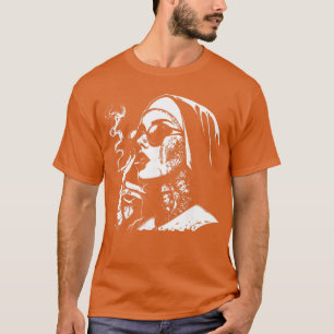 Unheilige Nonne Lustiger Horror Erstickte unheilig T-Shirt