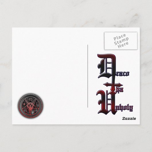 Unheilige Postkarte (Rückseite)