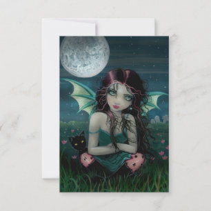 Unheilvoll süße Halloween-Postkarte Karte