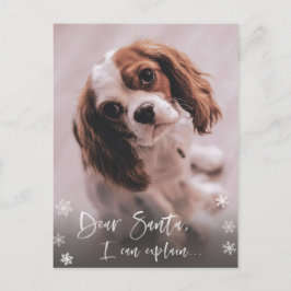 Unheimlich Liste, Santa I kann Weihnachten Foto er Postkarte
