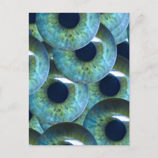 unheimliche Augen Postkarte (Vorderseite)