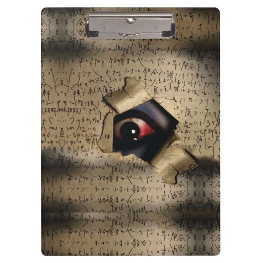 Unheimliche Augen V02 Klemmbrett (Vorderseite)