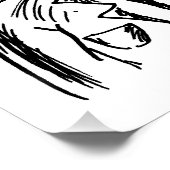 unheimliche Bösewicht-Cartoon-Kunst Poster (Ecke)