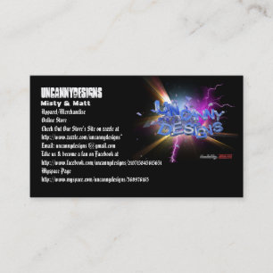 Unheimliche Entwurfs-Vorlagen-Visitenkarte Visitenkarte