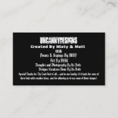 Unheimliche Entwurfs-Vorlagen-Visitenkarte Visitenkarte (Rückseite)