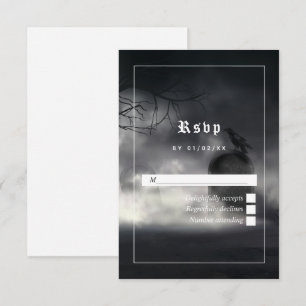 Unheimliche gothische Hochzeits-RSVP-Karte RSVP Karte