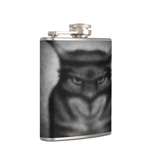 Unheimliche Katze Flachmann (Rechts)