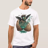 Unheimliche Krähenkunst T-Shirt (Vorderseite)