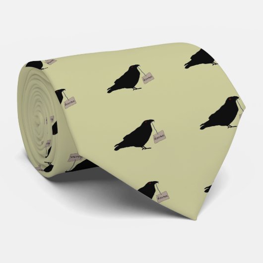 Unheimliche Raben-Krawatte Krawatte (Gerollt)