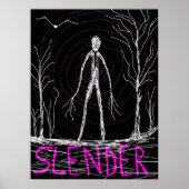 unheimliche, schlanke Menschenwälder Poster (Vorne)