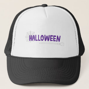 Unheimliche Schrift mit violetter Halloween-Stimmu Truckerkappe