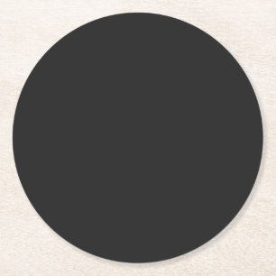 Unheimliche schwarze Einzelfarbe Runder Pappuntersetzer
