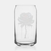 Unheimliche schwarze Rose kann Glas (Rückseite)