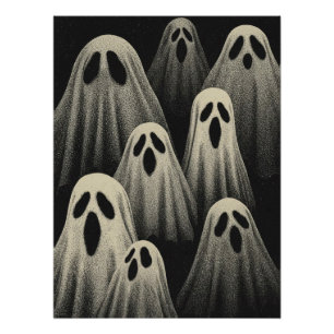 Unheimliche schwebende Geist-Illustration Poster