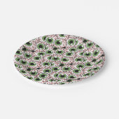 Unheimliche unheimliche Starren der Augapfel-|, Pappteller (Schrägansicht)