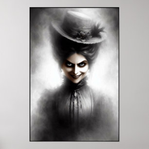 Unheimliche viktorianische Porträtkunst Poster