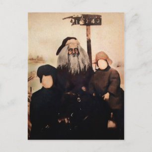 Unheimliche Vintage-Weihnachtsmann-Postkarte Postkarte