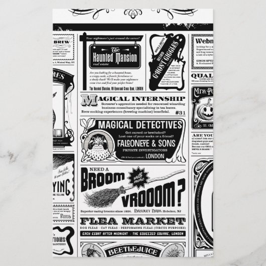 unheimliche Zeitung Briefpapier (Vorderseite)