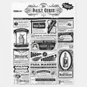 Unheimliche Zeitungsdecke Fleecedecke