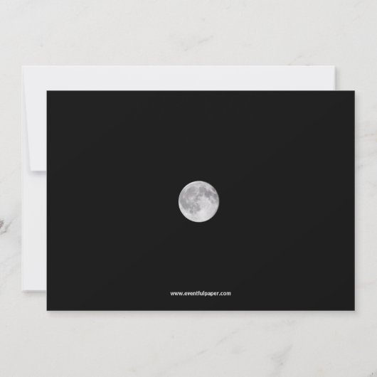 Unheimlicher blauer Wald - Spuk Waldeinladung Einladung (Rückseite)