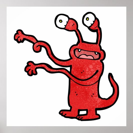 Unheimlicher Cartoon Poster (Vorne)