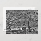 unheimlicher Friedhof Postkarte (Vorne/Hinten)