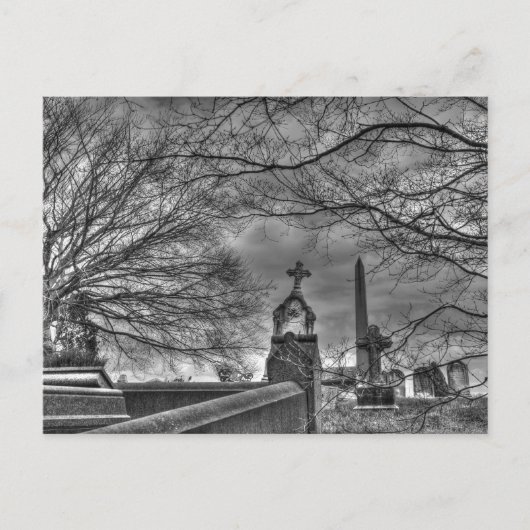 unheimlicher Friedhof Postkarte (Vorderseite)