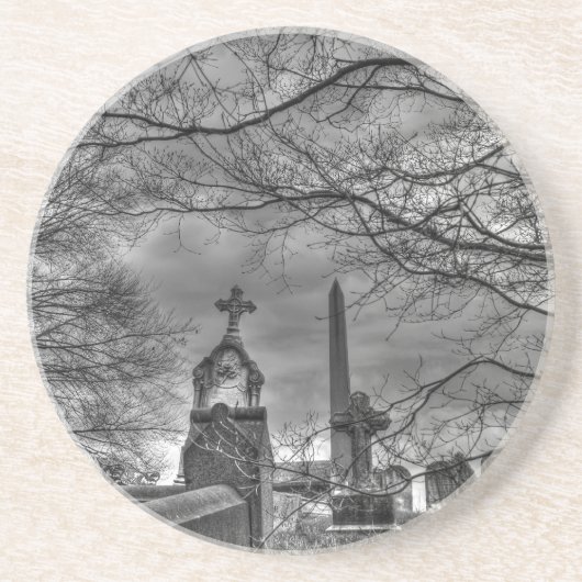 unheimlicher Friedhof Sandstein Untersetzer (Vorne)