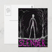 unheimlicher Halloween-Mann im Wald Postkarte (Vorne/Hinten)